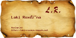 Laki Roxána névjegykártya