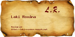 Laki Roxána névjegykártya