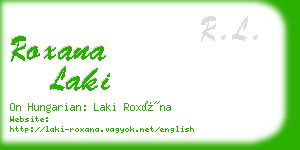 roxana laki business card